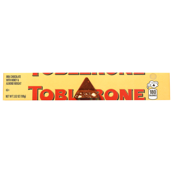 Toblerone Swiss Milk Chocolate Bar with Honey & Almond Nougat