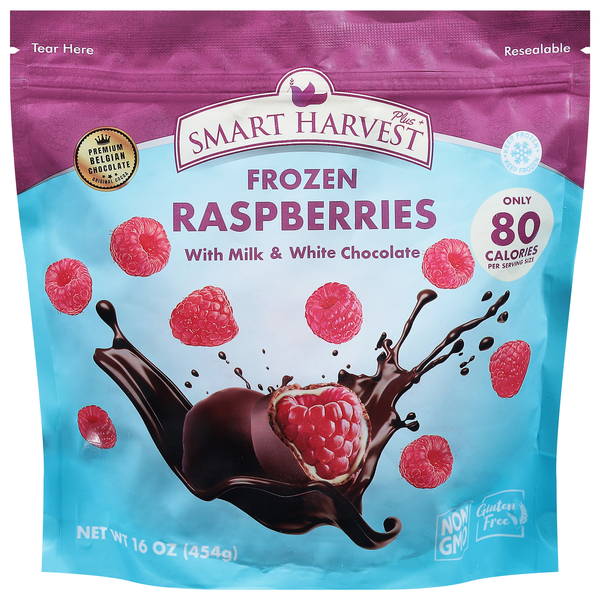 Smart Harvest Milk & White Chocolate Covered Raspberries Frozen