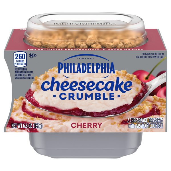 Philadelphia Cherry Cheesecake Crumble Dessert Cups - 2 ct