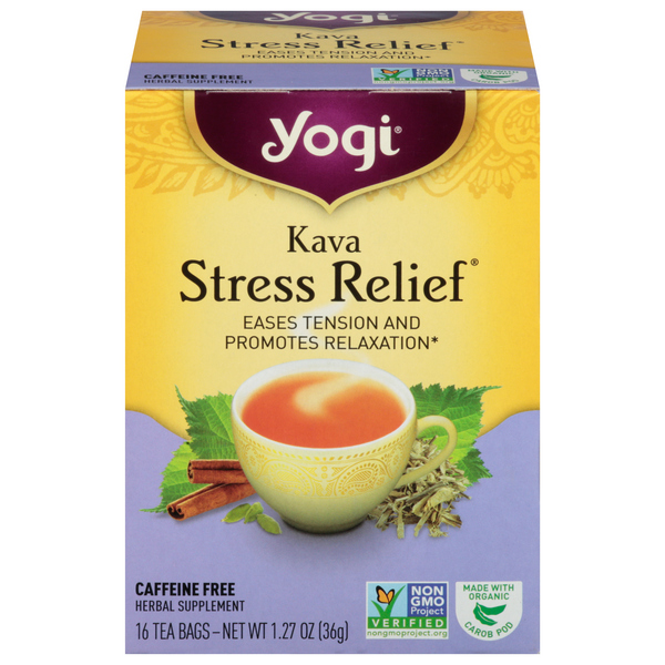 Save on Yogi Kava Stress Relief Herbal Tea Bags Caffeine Free Order