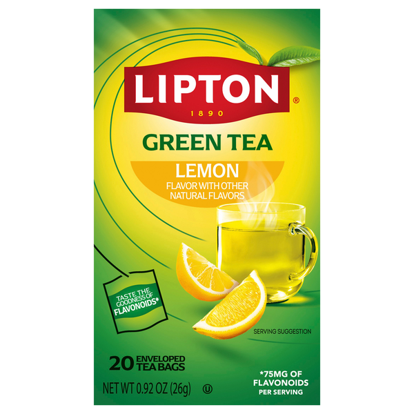 Lipton Lemon Green Tea Bags