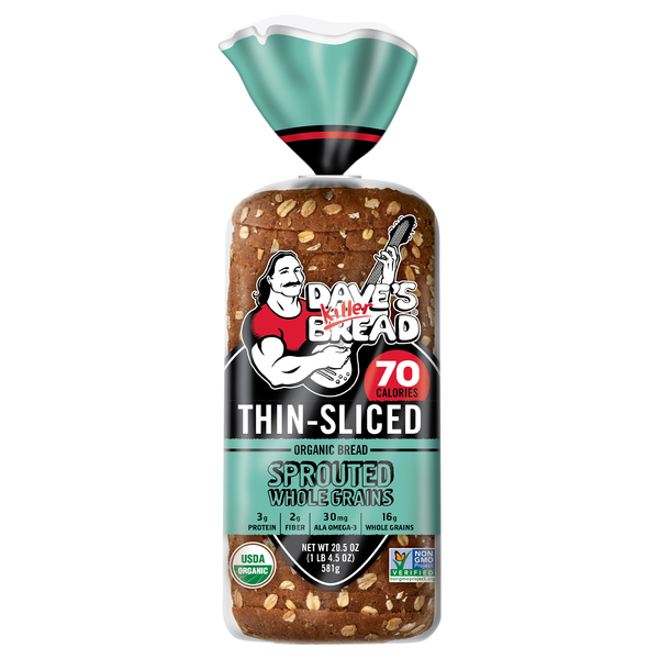 Dave's Killer Bread Organic Sprouted Whole Grains Thin Sliced Bread