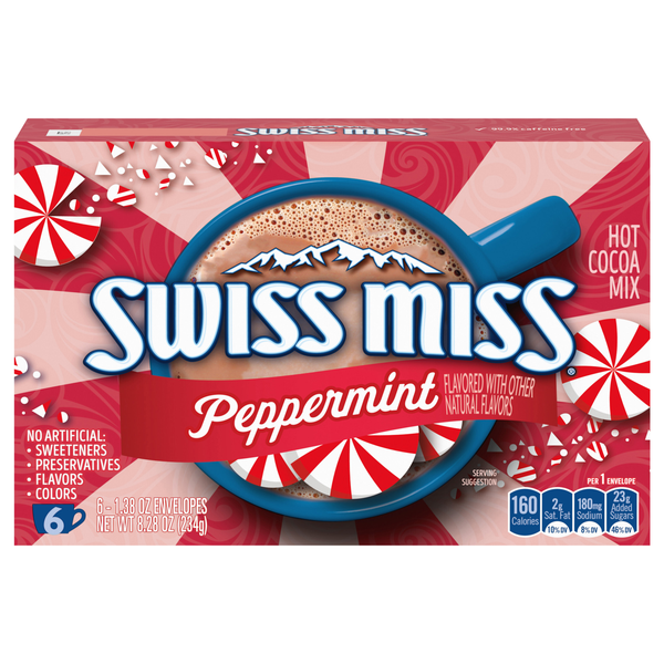 Swiss Miss Peppermint with Marshmallows Hot Cocoa Mix - 6 ct