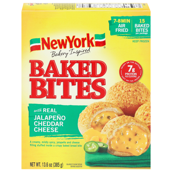 New York Jalapeno Cheddar Cheese Baked Bites  - 15 ct Frozen