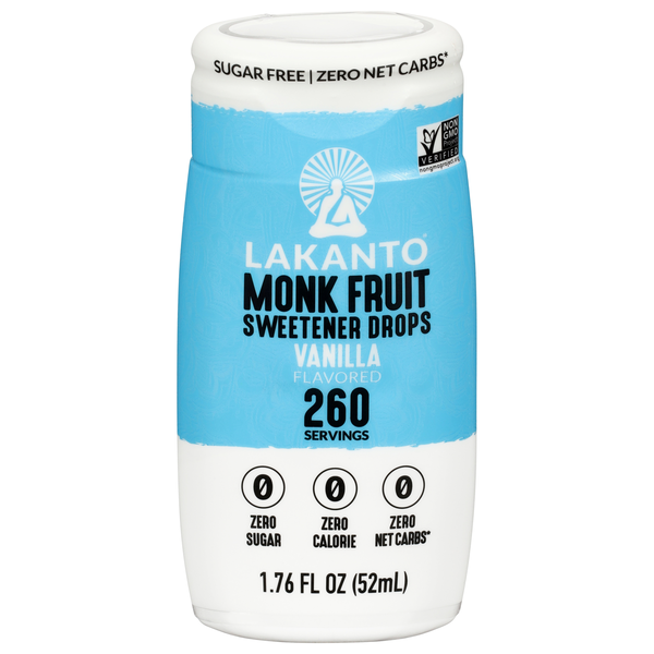 Lakanto Sugar Free Keto Vanilla Monk Fruit Extract Drops