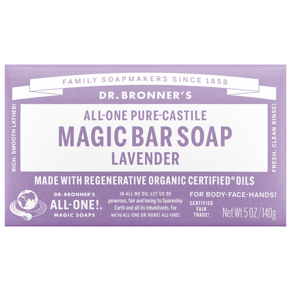 Dr. Bronner's Organic All-One Hemp Lavender Pure Castile Soap Bar