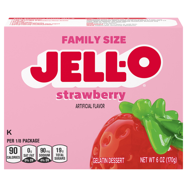 Jell-O Strawberry Flavored Gelatin Dessert Mix
