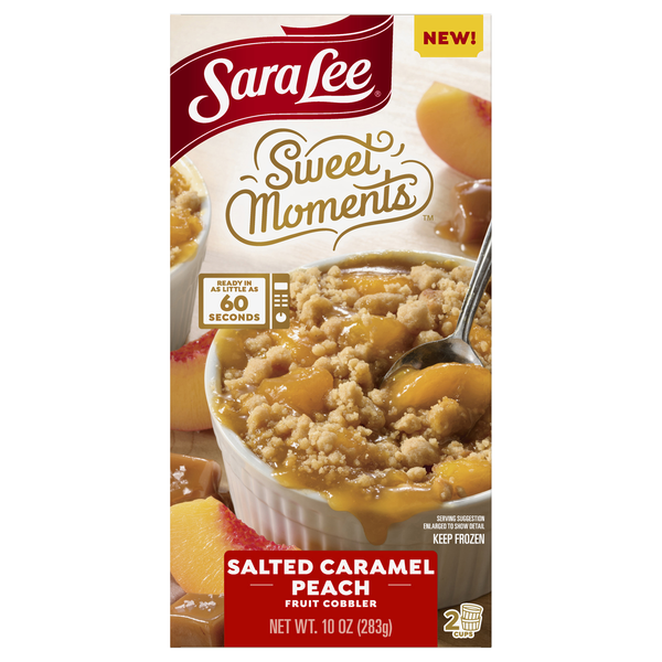 Sara Lee Sweet Moments Salted Caramel Peach Fruit Cobbler Frozen