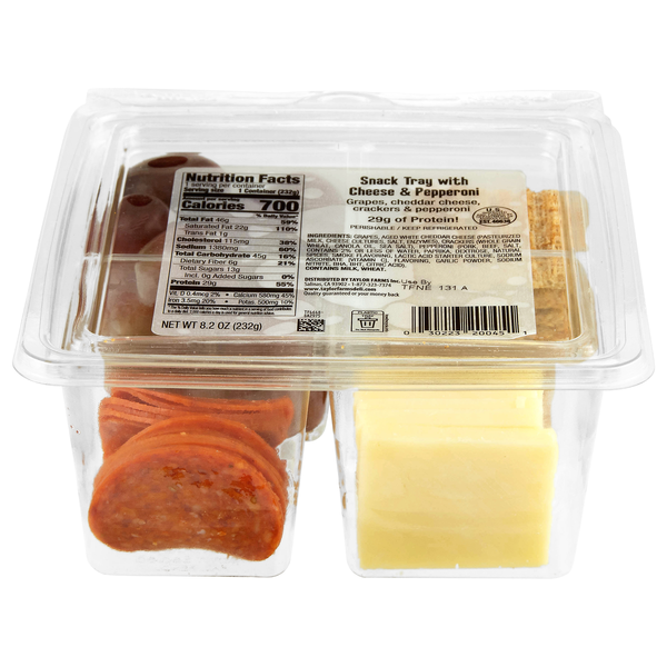 Hannaford Deli Snack Tray with Cheese & Pepperoni