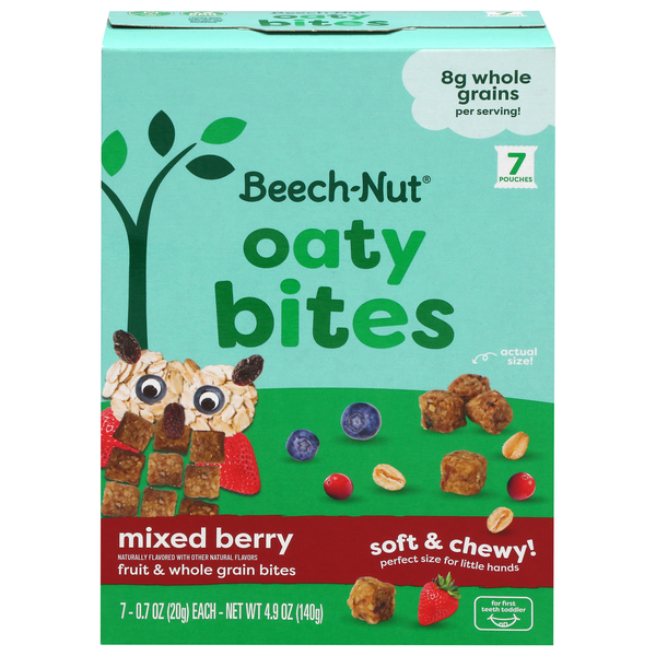 Beech-Nut Oaty Bites Mixed Berry Fruit & Grain Snack - 7 ct