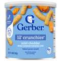 Gerber Lil' Crunchies Mild Cheddar Baked Grain Snack 8+ Months