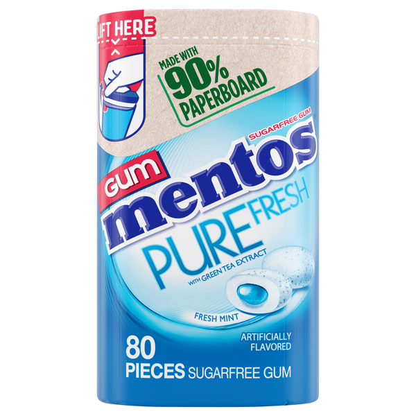 Mentos Pure Fresh Sugar Free Gum Mint with Green Tea Extract
