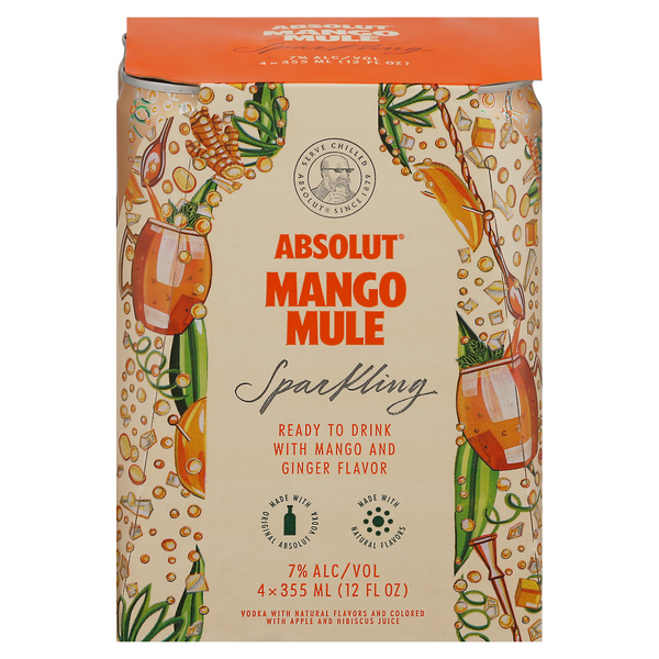 Absolut Sparkling Mango Mule - 4 pk