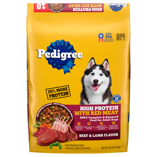 Save on PEDIGREE High Protein Beef Lamb Flavor Adult Dry Dog