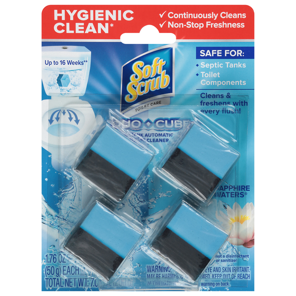 Soft Scrub Duo-Cubes Sapphire Waters In-Tank Toilet Bowl Cleaner - 4 ct