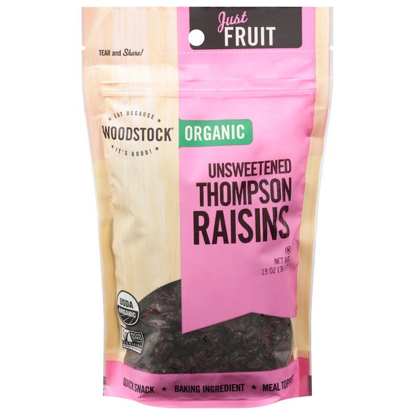 Save on Woodstock Organic Thompson Raisins Unsweetened Order Online