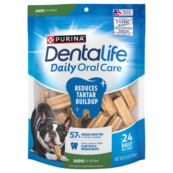 Purina Dentalife Daily Oral Care Mini Dog Treats - 24 ct