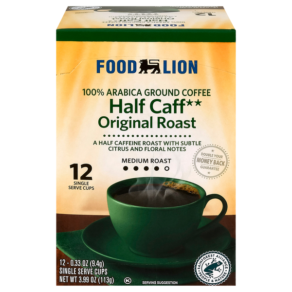 Food Lion Half Caff Medium Roast Single Serve Coffee Cups
