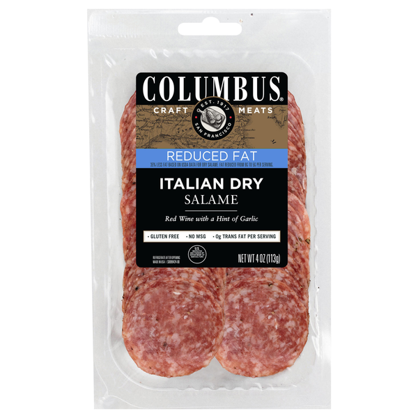 Columbus Lite Italian Dry Salame Sliced