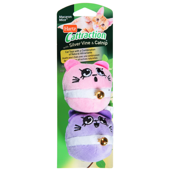 Hartz Cattraction Toys Macaron Mice with Silver Vine & Catnip