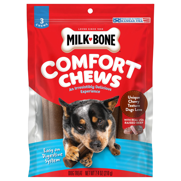 Milk-Bone Comfort Chews Beef Dog Treats - 3 ct
