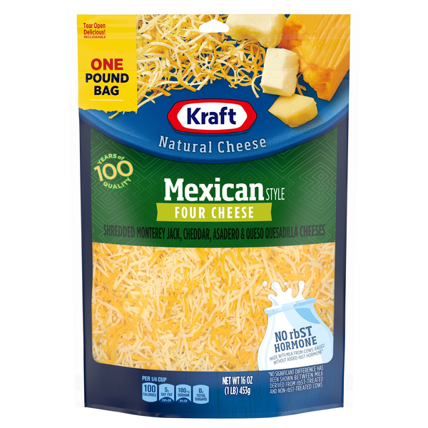 Save on Kraft Mexican Style Four Cheese Shredded Natural Order Online