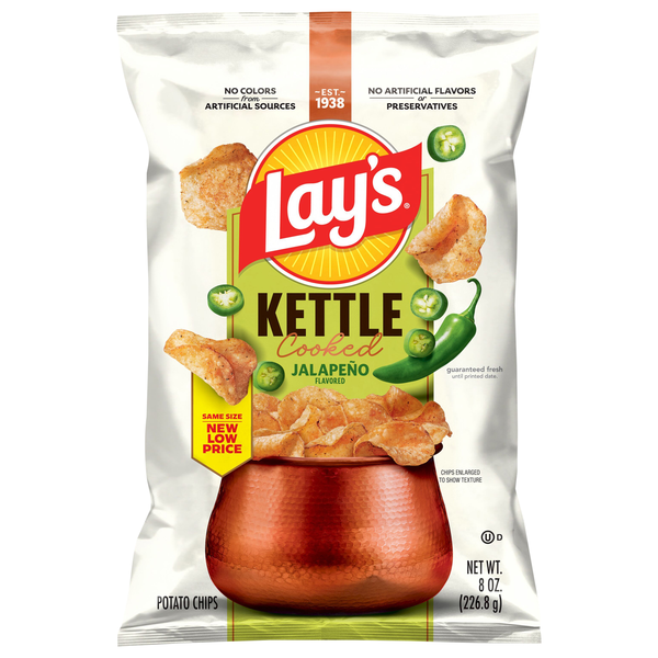Lay's Jalapeno Kettle Cooked Potato Chips