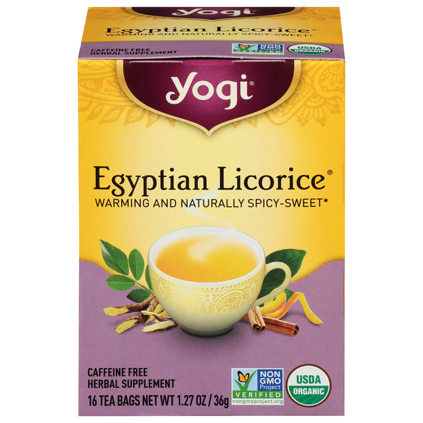 Save on Yogi Egyptian Licorice Herbal Supplement Tea Bags Caffeine Free Organic Order Online