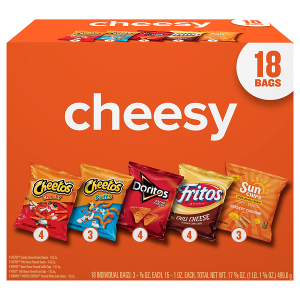 Frito-Lay Cheesy Mix Variety Pack - 18 ct