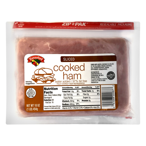 Hannaford Cooked Ham Sliced