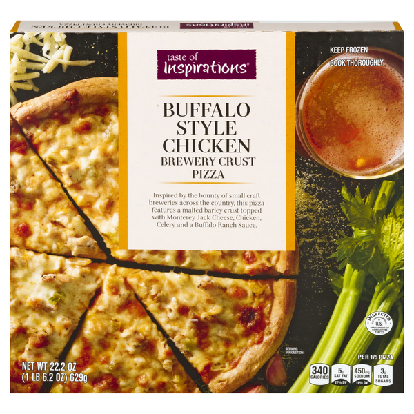 Taste of Inspirations Brewery Crust Buffalo Style Chicken Pizza Frozen