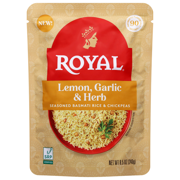 Royal 90 Second Lemon Garlic & Herb Seasoned Basmati Rice & Chickpeas