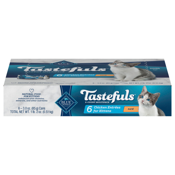 BLUE Tastefuls Chicken Pate Entree Wet Kitten Food - 6 ct