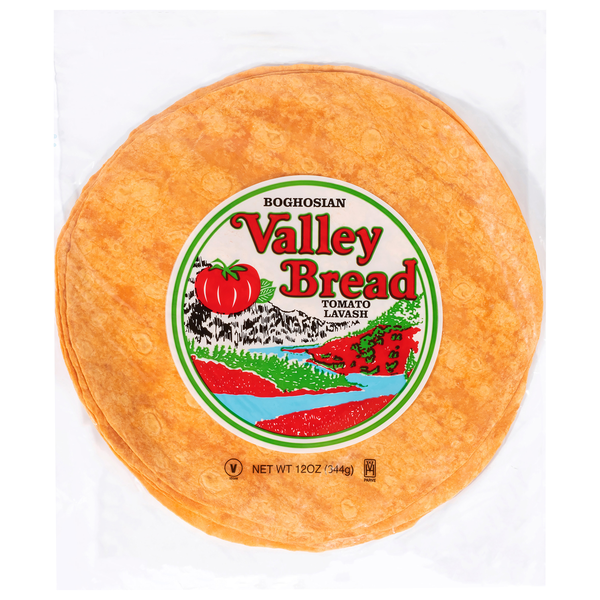 Boghosian Valley Round Tomato Lavash Bread - 4 ct