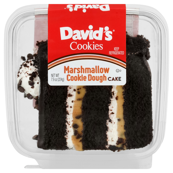 David's Cookies Marshmallow Cookie Dough Cake Slice