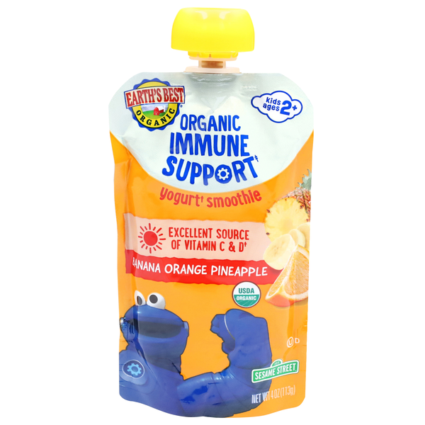 Earth's Best Organic Immune Support Banana Orange Pineapple Smoothie