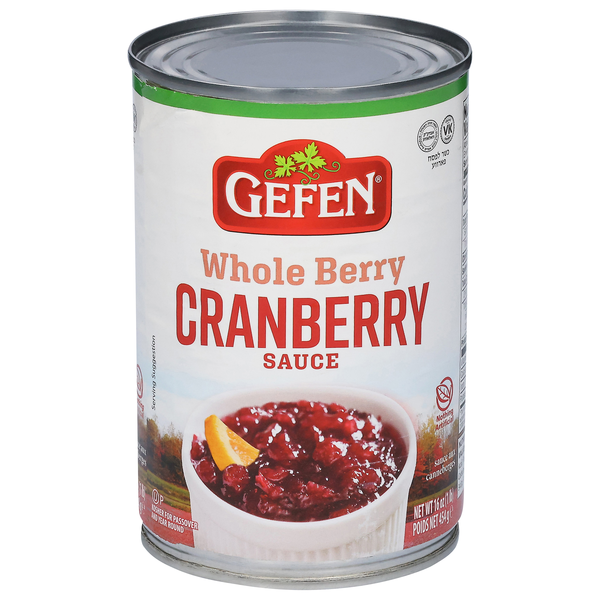 Gefen Whole Berry Cranberry Sauce Kosher For Passover