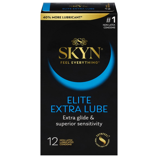 Skyn Feel Everything Elite Extra Lube Non-Latex Lubricated Condoms
