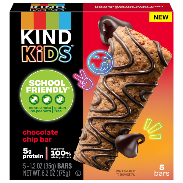 KIND Kids School Friendly Gluten Free Chocolate Chip Bars - 5 ct