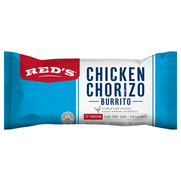Red's Chicken Chorizo Breakfast Burrito Frozen