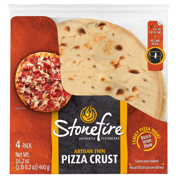 Stonefire Artisan Thin Pizza Crust - 4 ct