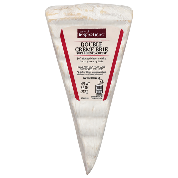 Taste of Inspirations Soft-Ripened Double Creme Brie Cheese Wedge