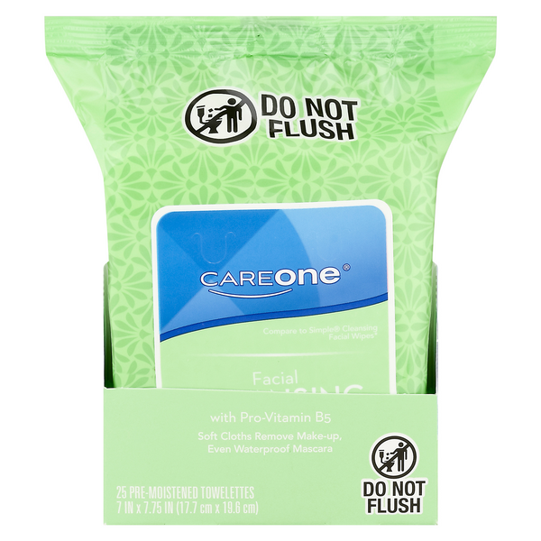 CareOne Facial Cleansing Towelettes with Pro-Vitamin B5