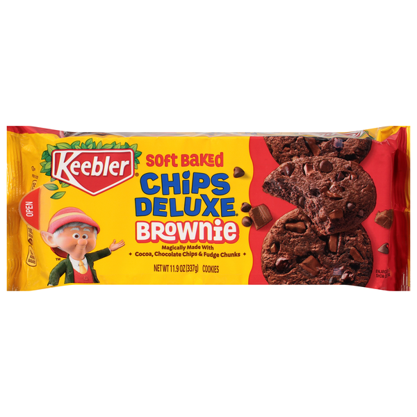 Keebler Chips Deluxe Soft Baked Brownie Cookies
