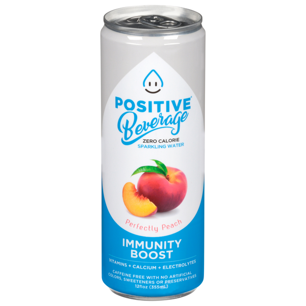 Save on Positive Beverage Sparkling Water Perfectly Peach Zero Calorie