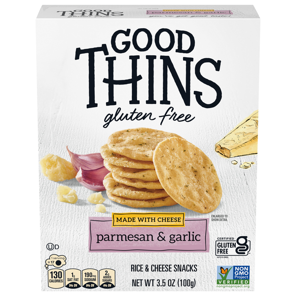 Good Thins Gluten Free Parmesan & Garlic Rice & Cheese Crackers