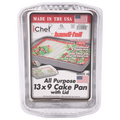 Handi-Foil iChef Cook & Carry All-Purpose Cake Pan with Lid 13 x 9 Inch