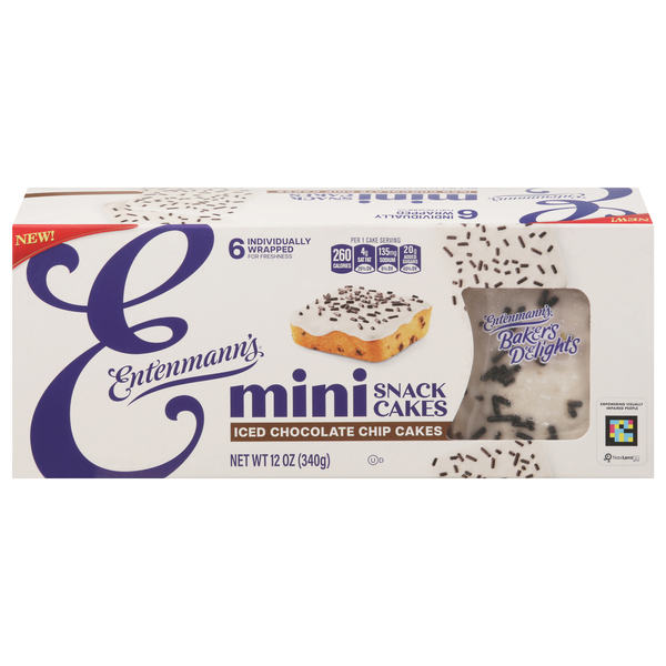 Save on Entenmann's Iced Chocolate Chip Mini Snack Cakes - 6 ct Order ...