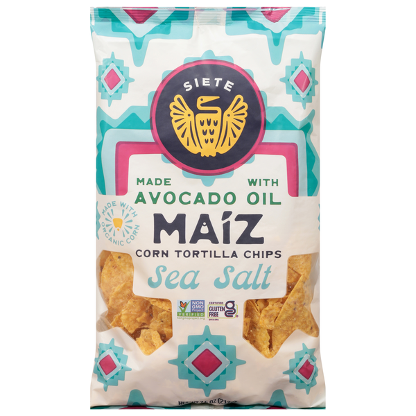 Siete Gluten Free Maiz Sea Salt Corn Tortilla Chips