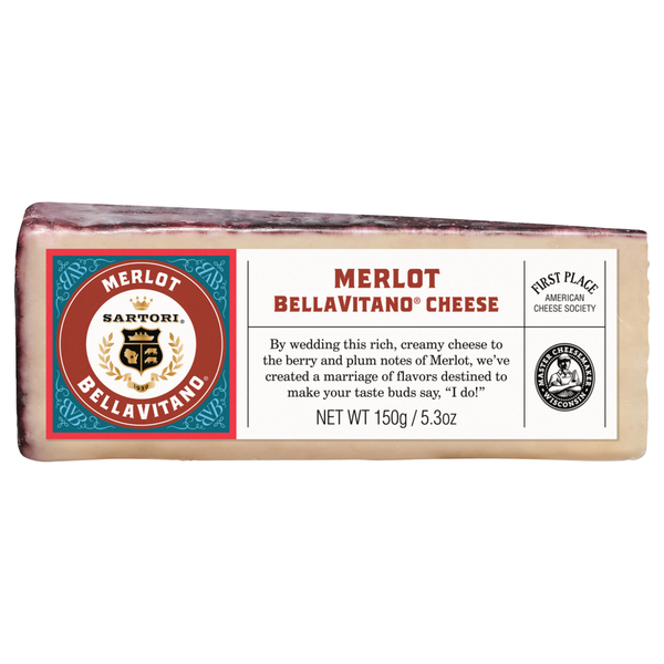Sartori Merlot BellaVitano Cheese Wedge
